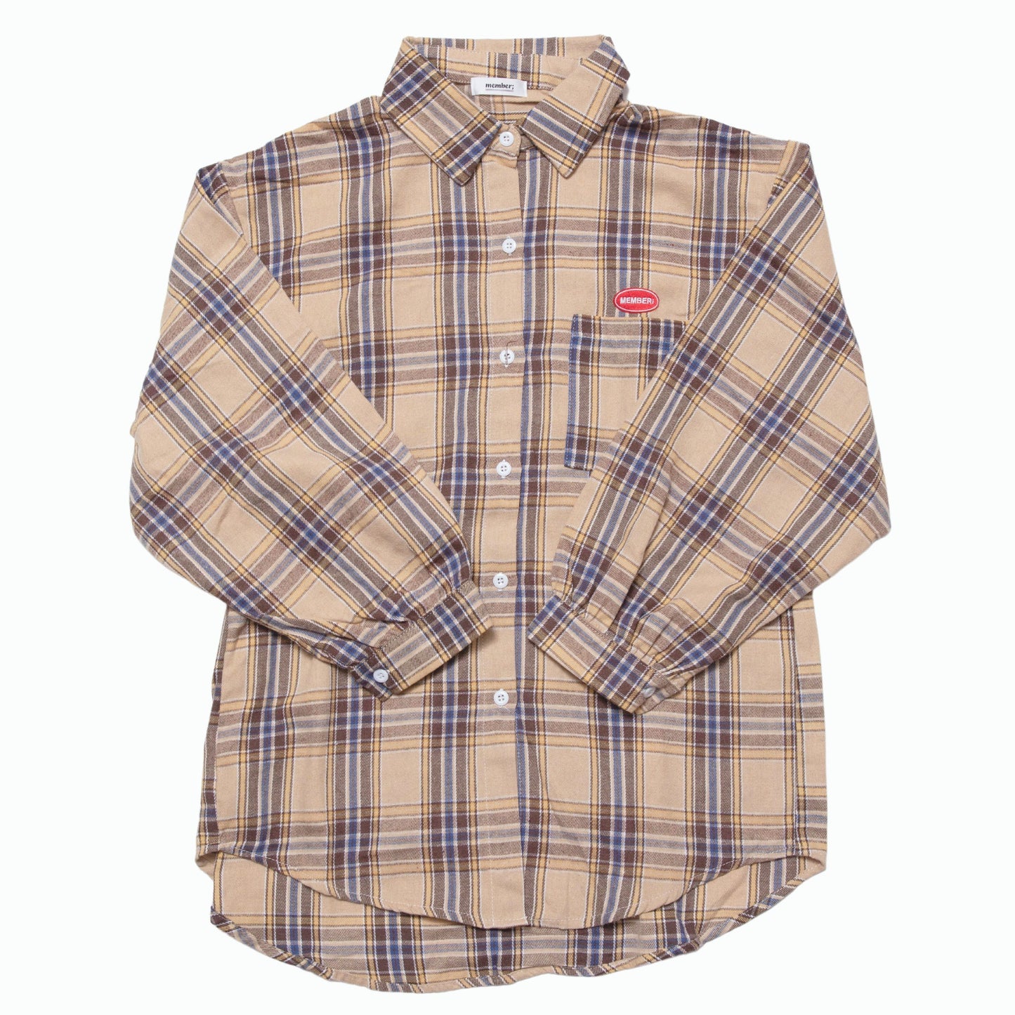 ワッペンチェックシャツ/WOMENS