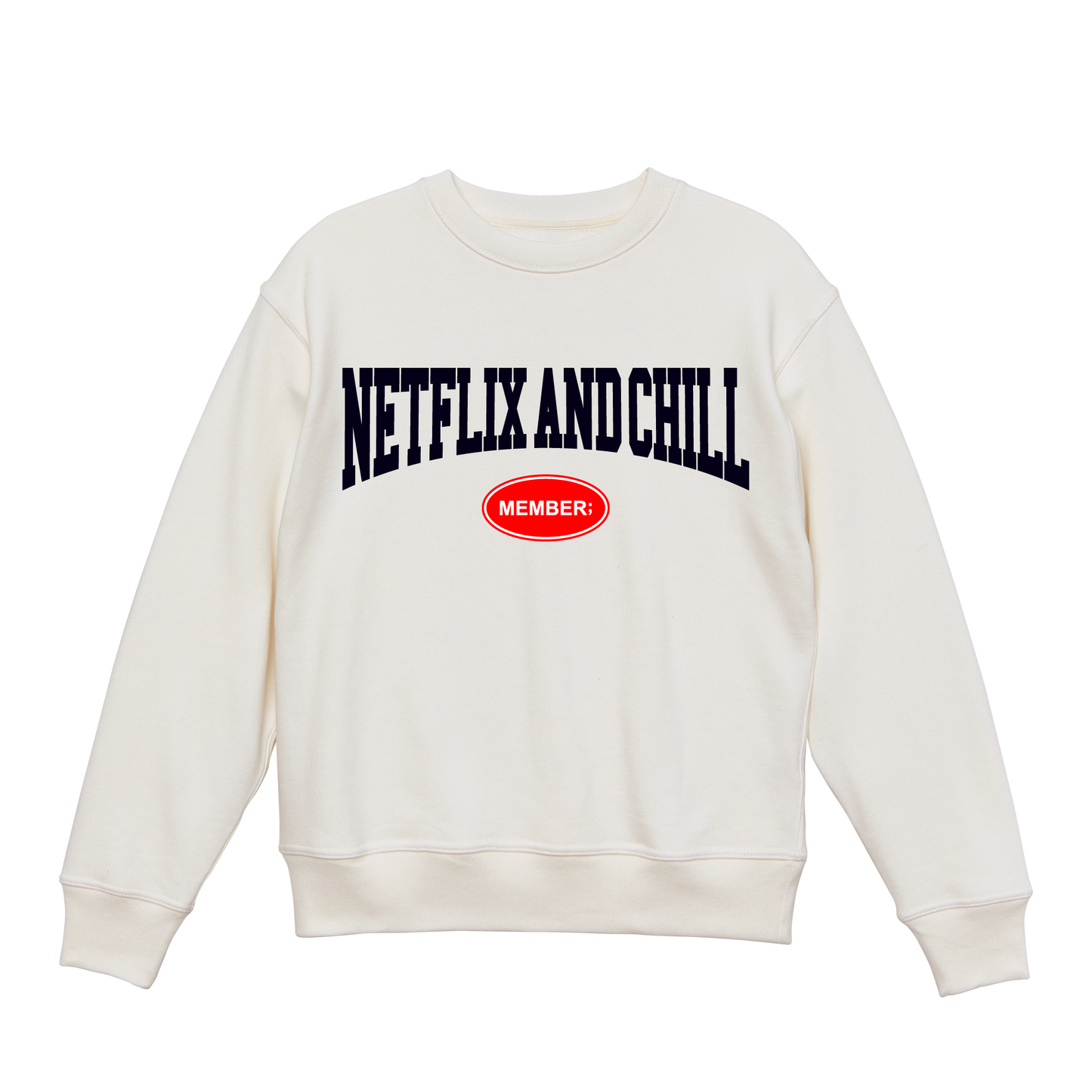 カレッジロゴスウェット(NETFLIX AND CHILL&MEMBER;)