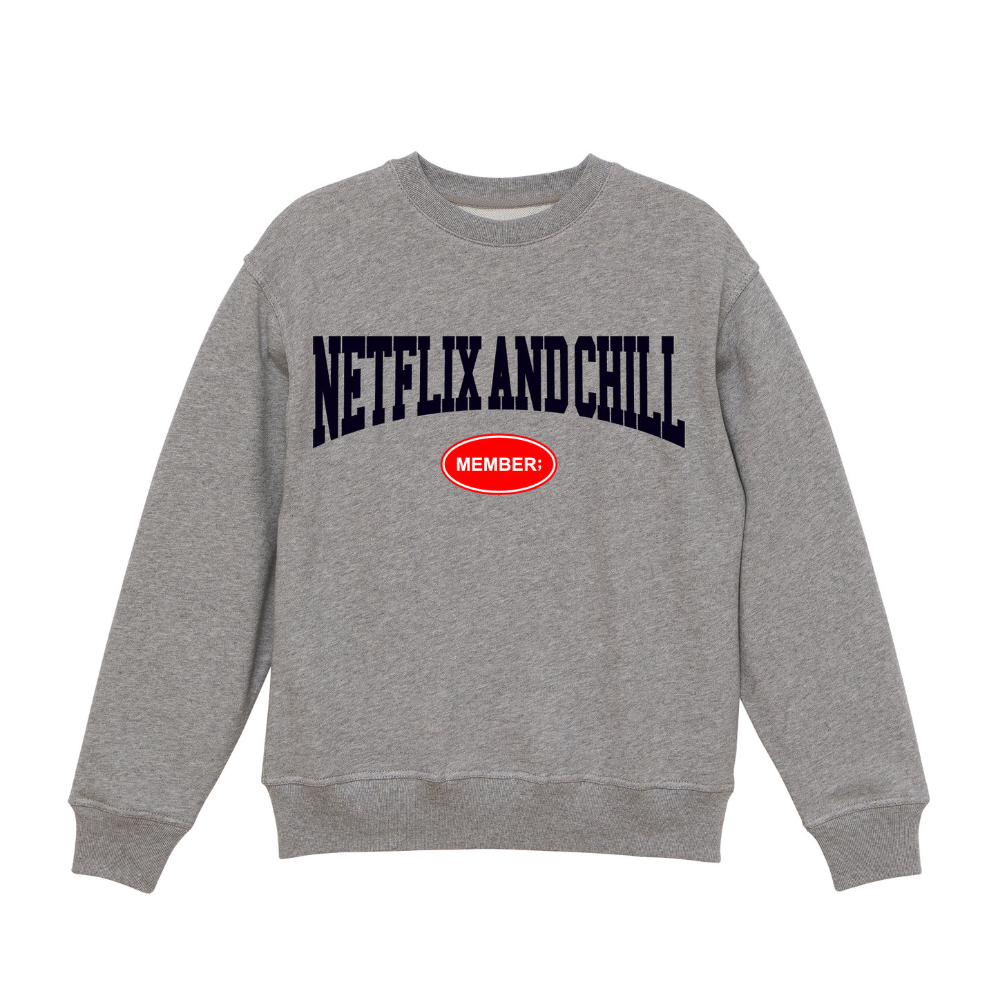 カレッジロゴスウェット(NETFLIX AND CHILL&MEMBER;)